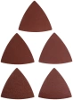 Листы шлифовальные, тканевая основа, треуг., 80 мм, 5 шт.