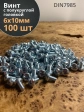 Винт с полукруглой головкой 6х10 ОЦ DIN7985, 100 шт.