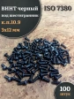 Винт чёрный 3х12 ISO 7380 под шестигранник к.п.10.9, 100 шт.
