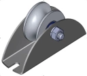 Ролик на малой платформе 3612м, d65мм под трубу 3/4 d25, 2шт