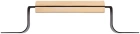 Ручка дверная прямоугольная с деревянными накладками 140 мм 