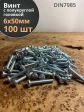 Винт с полукруглой головкой 6х50 ОЦ DIN7985, 100 шт.
