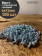 Винт с полукруглой головкой 6х12 ОЦ DIN7985, 100 шт.