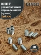 Винт установочный нержавеющий 3х6 DIN913 (гужон), 10 шт.