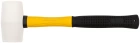 Киянка резиновая белая, фиберглассовая ручка 45 мм (230гр)