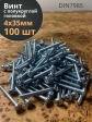 Винт с полукруглой головкой 4х35 ОЦ DIN7985 ,  100 шт.