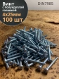 Винт с полукруглой головкой 4х25 ОЦ DIN7985 ,  100 шт.