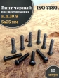Винт чёрный 5х25 ISO 7380 под шестигранник к.п.10.9, 10 шт.