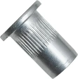 Заклепка-гайка рифленая цилиндр с фланцем М6 стальная