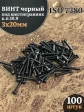 Винт чёрный 3х20 ISO 7380 под шестигранник к.п.10.9, 100 шт.