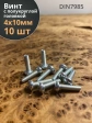 Винт с полукруглой головкой 4х10 ОЦ DIN7985, 10 шт.