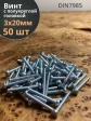 Винт с полукруглой головкой 3х20 ОЦ DIN7985, 50 шт.