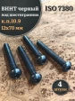Винт чёрный 12х70 ISO 7380 под шестигранник к.п.10.9, 4 шт.