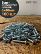 Винт с полукруглой головкой 6х40 ОЦ DIN7985, 100 шт.
