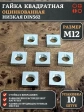 Гайка квадратная М12 оцинкованная низкая DIN562, 10 шт.