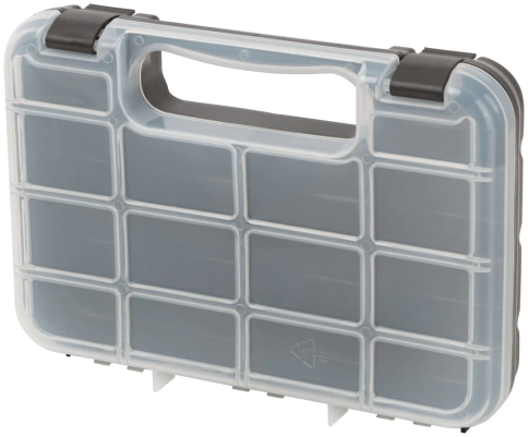 Ящик для крепежа (органайзер) прозрачный 10" (24,5х18х4,5 см) фото 1