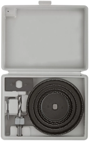 Пилы круговые Профи 68-127 мм набор 5шт (68,72,82,102,127мм) в кейсе фото 4