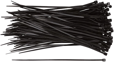 Хомуты нейлоновые черные д/проводов 200х3,6 мм 100шт.  фото 1