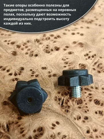 Ножка опора D19 М6х8 регулируемая мебельная под шестигранник 2 шт фото 4