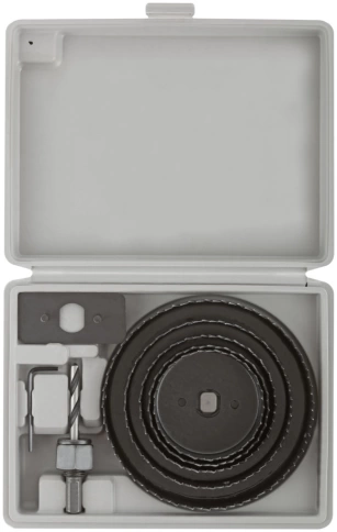 Пилы круговые Профи 68-127 мм набор 5шт (68,72,82,102,127мм) в кейсе фото 6