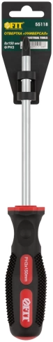 Отвертка Универсал, CrV сталь, прорезин.ручка, Профи 8х150 мм РН3 фото 3