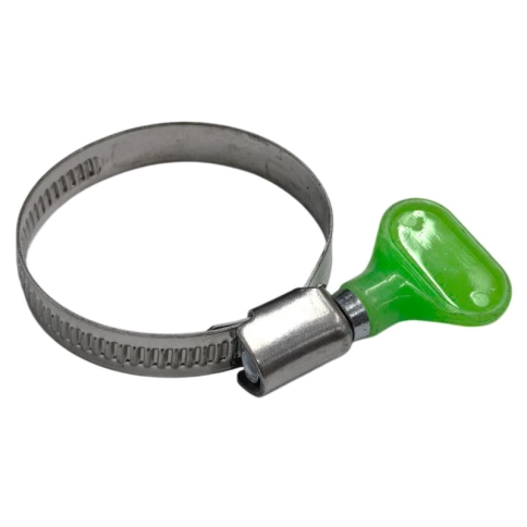 Хомут червячный с барашком 32-50 мм, нержавеющая сталь W2 фото 1