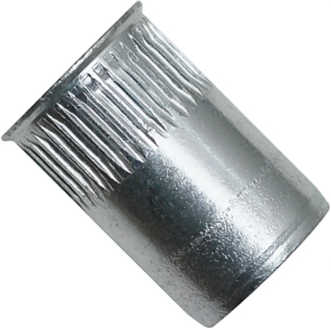 Заклепка-гайка рифленая с малым фланцем М10-12мм стальная фото 1