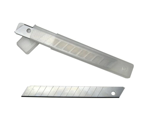 Лезвия для ножа технического 9 мм 9сегментов угол 30 гр. сталь SK5 (10шт) фото 1
