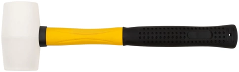 Киянка резиновая белая, фиберглассовая ручка 45 мм (230гр) фото 1