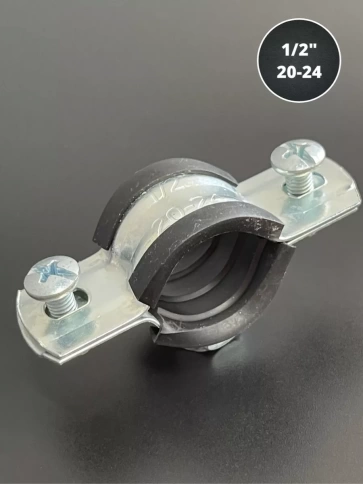 Хомут сантехнический d 1/2" 20-24 PREMIUM , 5 шт. фото 3