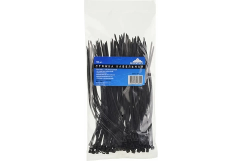 Хомуты нейлоновые черные 3х150 100шт.VERTEXTOOLS фото 1