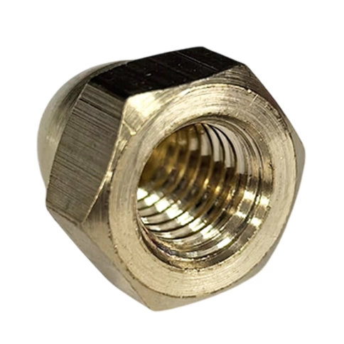 Гайка колпачковая М4 DIN 1587, латунная фото 2