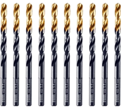 Сверло по металлу HSS Tin Golden Tip 5,5мм Denzel фото 1