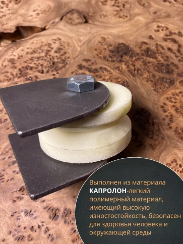 Ролик на пластинах d70мм, под угол шир.35мм,капролон 4 шт. фото 5