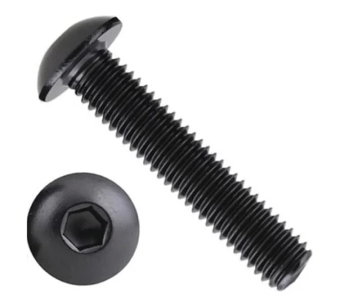 Винт чёрный М4x35 ISO 7380 под шестигранник к.п.10.9, 100 шт. фото 1