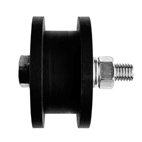 Ролик d70 мм ЧР2704 под трубу 20*20, черный капролон фото 1