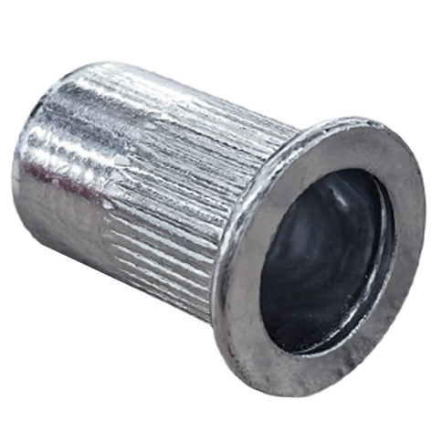 Заклепка с внутренней резьбой, цилиндрический бортик М10х1,5х21 мм, белый цинк фото 1