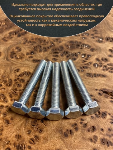 Болт высокопрочный оцинкованный, к.п.10.9,10 шт. фото 43