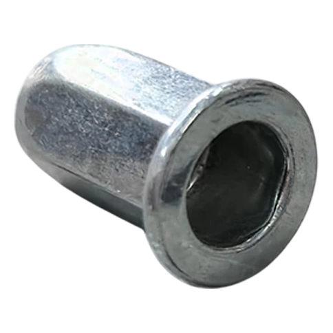 Заклепка шестигранная с внутренней резьбой, цилиндрический бортик М5х0,8х13, белый цинк фото 1