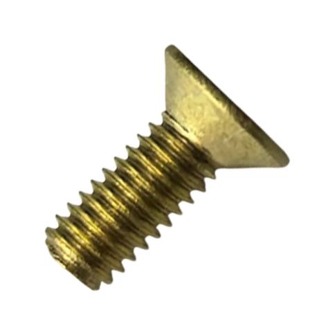 Винт потай 3х12 мм DIN 965, полная резьба, латунный фото 1