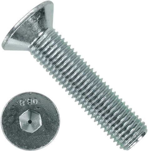Винт потай с внутр.шестигр. 10х45 ОЦ DIN7991 к.п.8.8 фото 2
