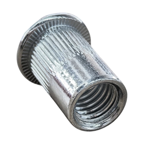 Заклепка с внутренней резьбой, цилиндрический бортик М5х0,8х13 мм, белый цинк фото 2