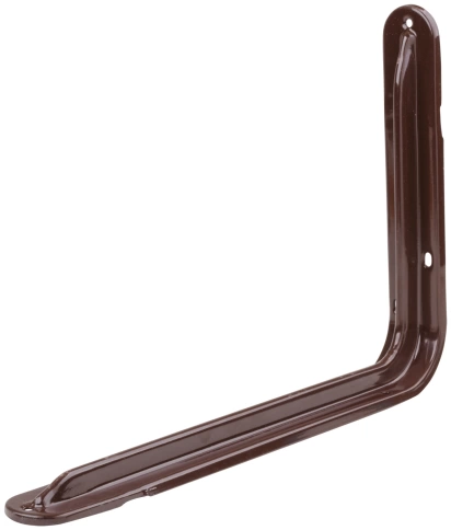 Уголок-кронштейн 230х350 мм (1,0 мм) усилен.коричневый фото 1