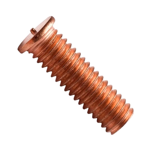 Приварная шпилька резьбовая DIN 32501 М3х10 омедненная, 1000 шт. фото 1