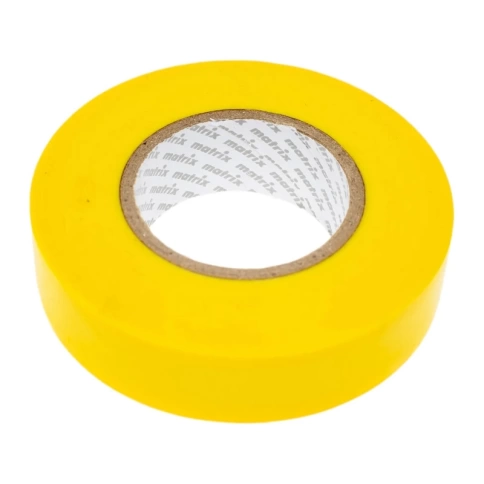Изолента ПВХ 19 мм х 20 м 150 мкм желтая Matrix фото 1