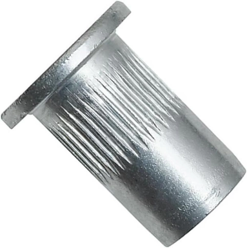Заклепка-гайка рифленая цилиндр с фланцем М12 стальная фото 1