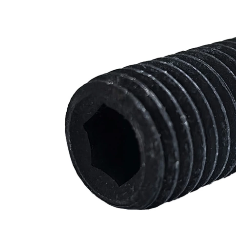 Винт установочный с внутр. шестигранником 4х10 мм, класс прочности 12.9 DIN 913 тупой конец, черный фото 3