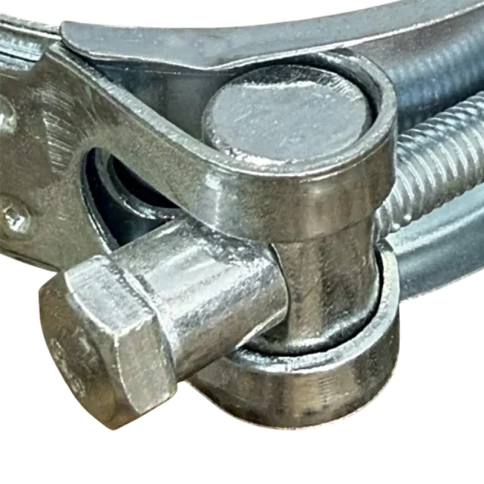 Хомут одноболтовый силовой 56-59 мм, оцинкованный фото 2