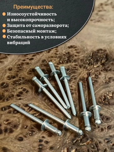 Заклепка вытяжная нержавеющая 3,2х8 , 50 шт. фото 4