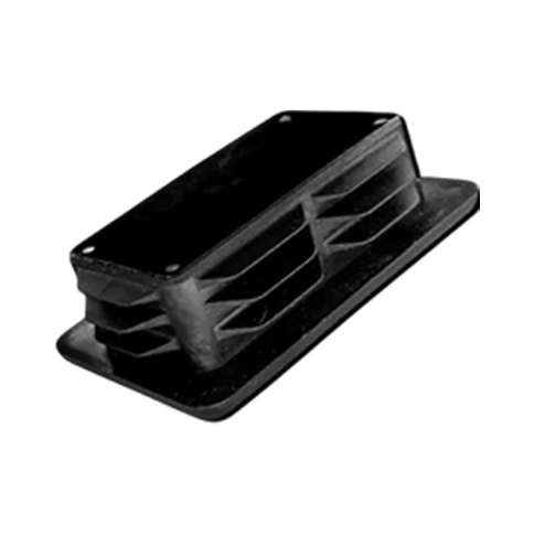 Заглушка для труб прямоугольная 30х50 мм, черная фото 2